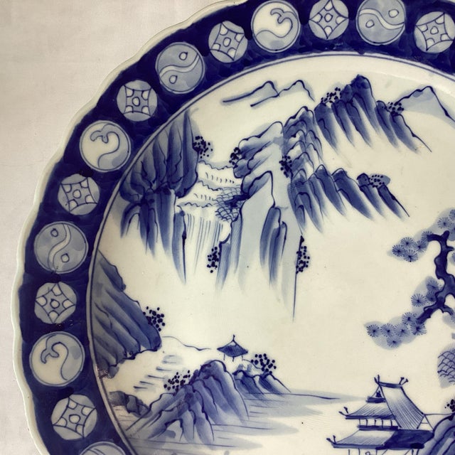 Antique Kakiemon Style Japanese Porcelain Platter, 17" Wide, Large and Heavy For Sale In Washington DC - Image 6 of 12