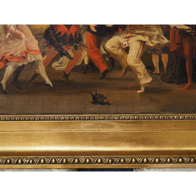 The Masquerade Ball, a 19th Century Oil on Canvas Painting in Giltwood Frame For Sale - Image 18 of 18