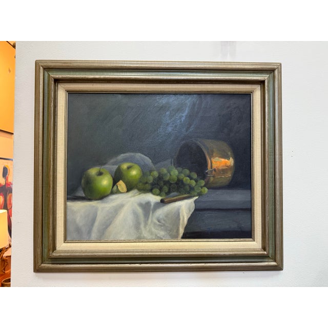 Vintage Still Life Oil Painting Canvas, Thomas Kerwick (1923-2015) For Sale - Image 9 of 10