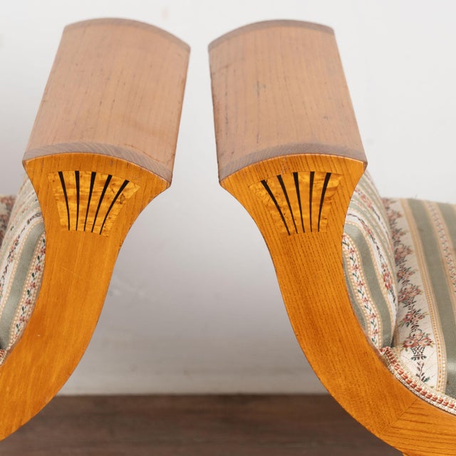 Brown 20th Century Neoclassical Style Pair of Danish Stools For Sale - Image 8 of 15
