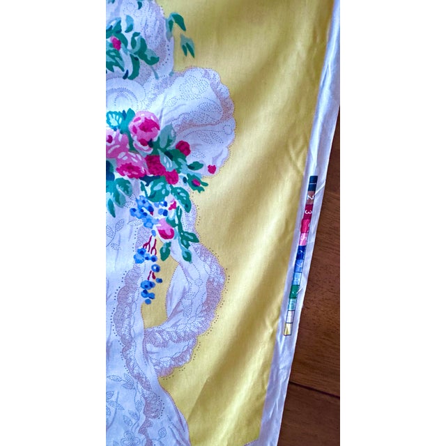 Traditional Vintage Rose Cumming “Lace” Chintz Fabric | 1978 For Sale - Image 3 of 6