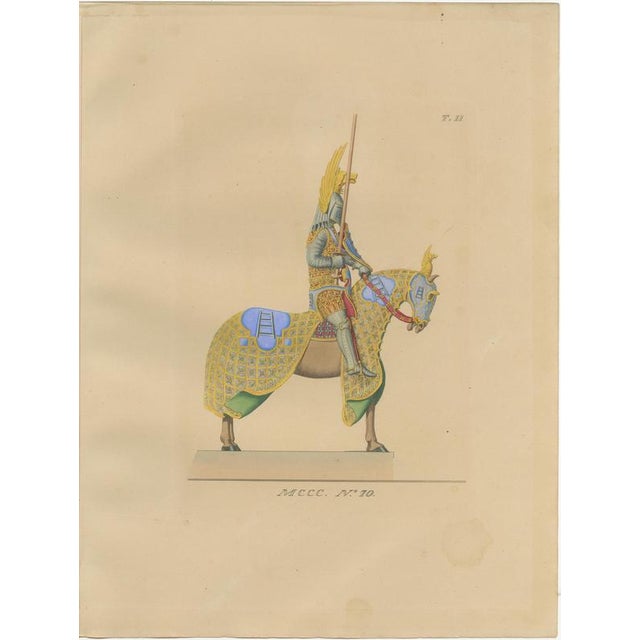 Paul Mercuri, Medieval Costume Prints, 1845, Engravings, Set of 10 For Sale - Image 10 of 14
