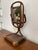 Bring warmth and organic modern charm to your space with this vintage bentwood rattan and bamboo adjustable pedestal...