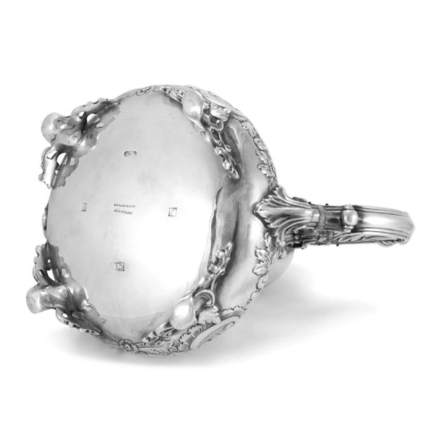 Silver Antique j.g Ltd Heavy 925 Sterling Silver a Teapot With Hinged Cover For Sale - Image 8 of 10