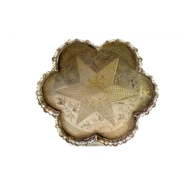 Metal Silver Ticket Box with Lobed Shape and Cut-Out Grid For Sale - Image 7 of 8