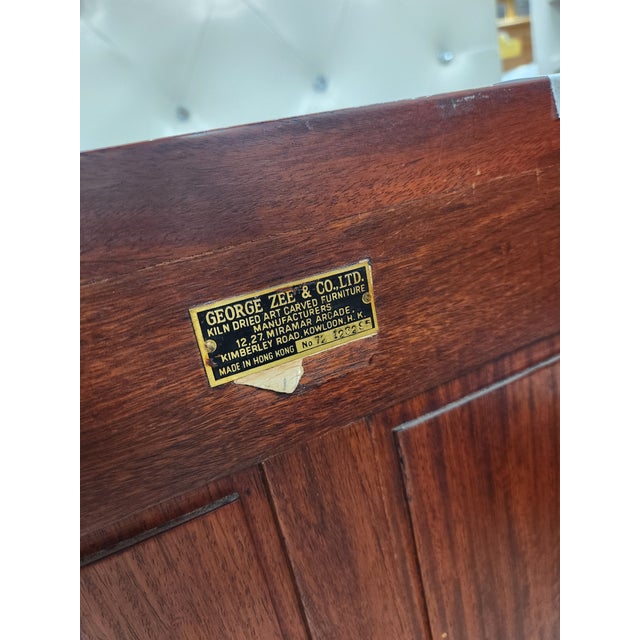 Wood 1960's George Zee Rosewood Oriental Nightstand For Sale - Image 7 of 8