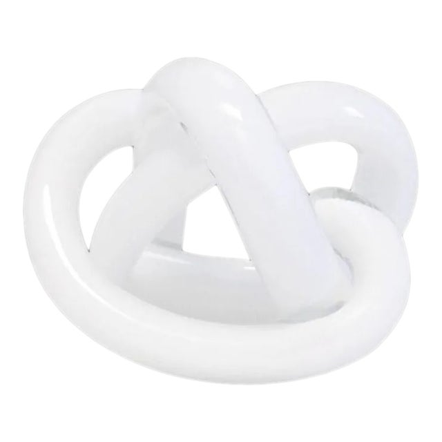 SkLO Wrap Object Glass Knot - White For Sale