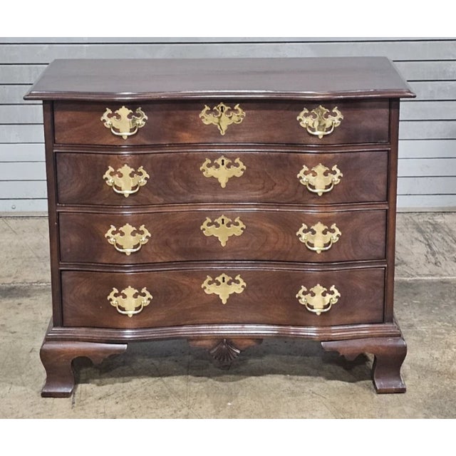 Store Item: Statton Furniture Private Collection Serpentine Chest of Drawers made in Maryland Description: High end...