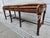 Antiqued Rush Three Seat Bench With Kilim Style Cushion For Sale - Image 6 of 13