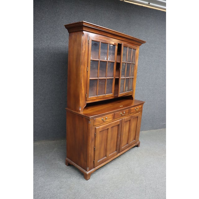 Statton Mahogany Step Back Dutch Cupboard For Sale - Image 15 of 17