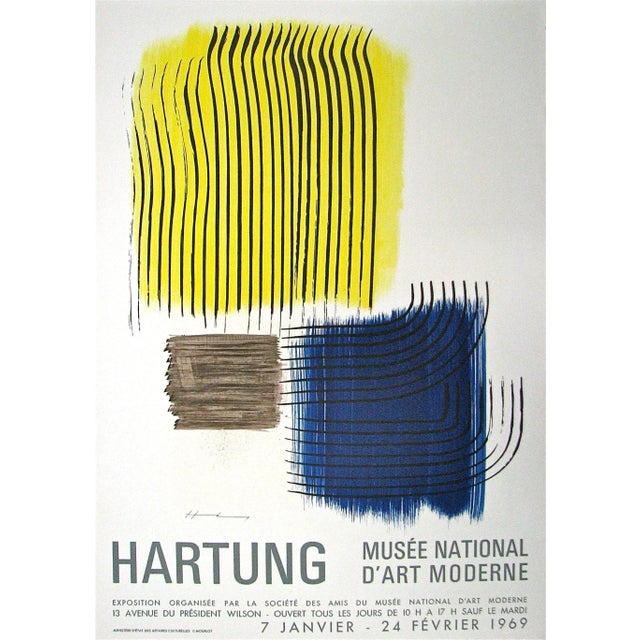 1969 Hans Hartung Original Lithograph Poster, Signed | Chairish