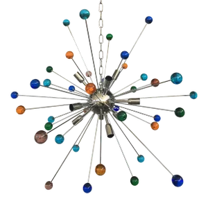 Contemporary Multicolour “Star” Murano Glass Sputnik Chandelier