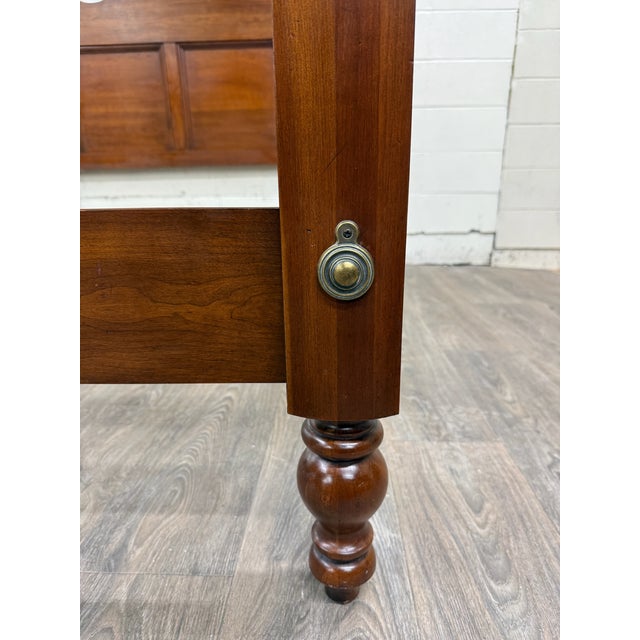 Vintage Full Size Thomasville Heirloom Collection Cherry Wood Four Poster Bed For Sale - Image 13 of 18