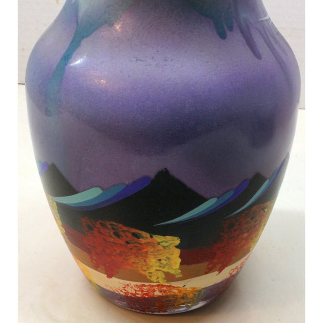 Signed Sam 2 Bulls – Oglala Lakota Sioux Hand-Painted Art Vase For Sale - Image 10 of 16