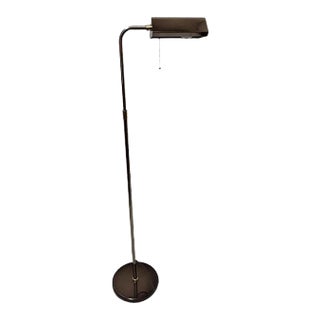 Height-Adjustable Floor Lamp with Swiveling Reflector Screen, 1980s For Sale