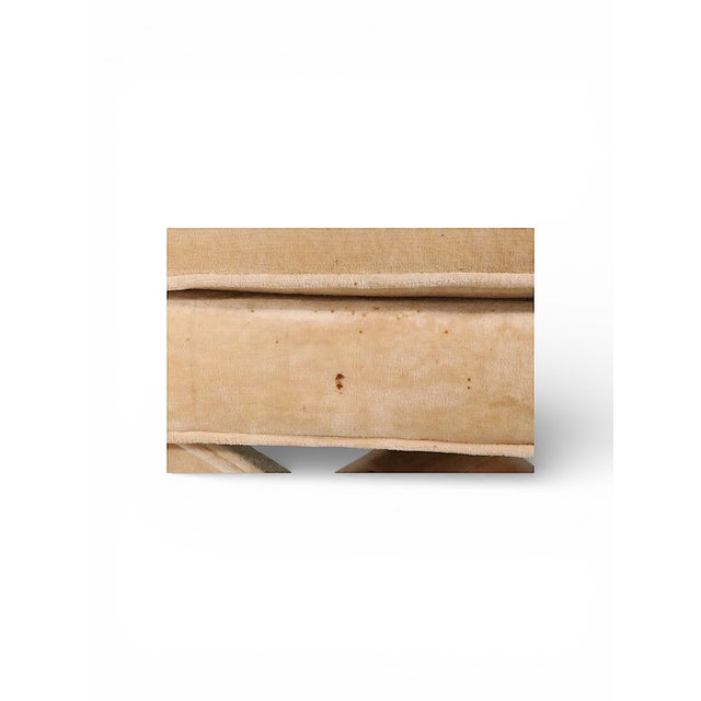 Mid 20th Century Hollywood Regency Stool Upholstered Ottoman For Sale - Image 11 of 12