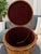 1970s Vintage Bamboo Rattan Wood Storage Chest Brass Accents Woven Basket With Lid 16” For Sale - Image 5 of 7