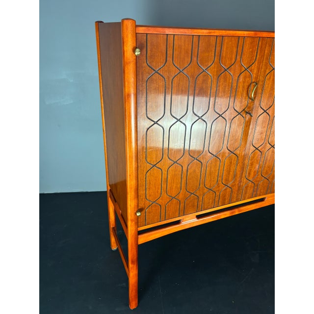 Midcentury Modern Swedish Sideboard Cabinet by David Rosen for Westbergs Möbler, 1953 For Sale - Image 16 of 18