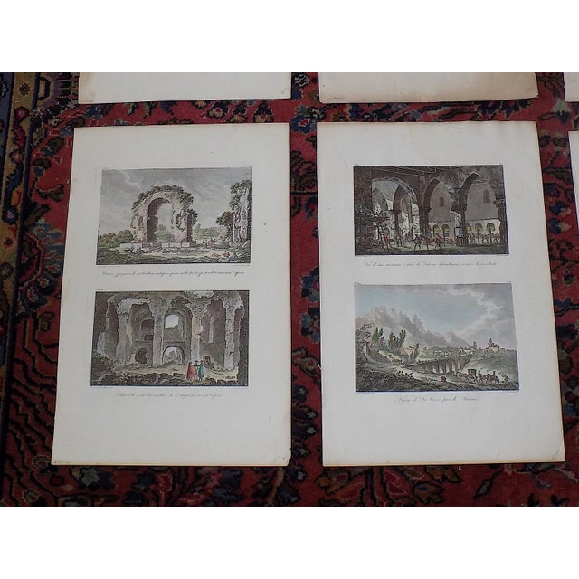 Authentic Antique Early 19th Century Copperplate Engraved Views of Italian & Greek Landscapes, Cityscapes & Ruins - Set of 12 For Sale In Cincinnati - Image 6 of 9