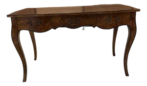 1960s Italian Mid Century Burl Wood Writing Desk