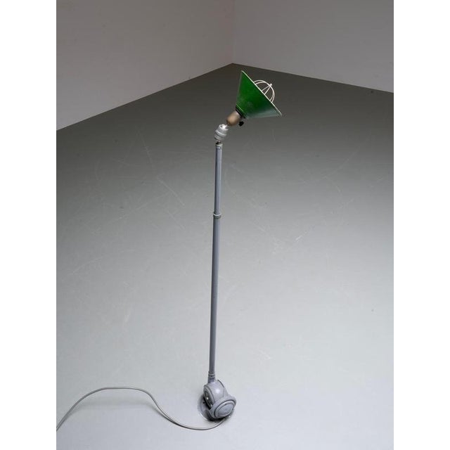 Triplex Lamp with Green Shade by Johan Petterson, Sweden, 1930s For Sale - Image 4 of 9