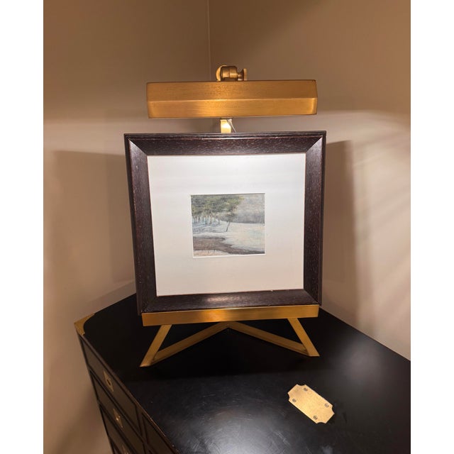 Vintage brass display lamp originally sourced by an interior designer for a residential project. The design plan changed...