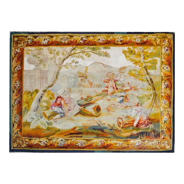 19th Century French Aubusson Tapestry For Sale
