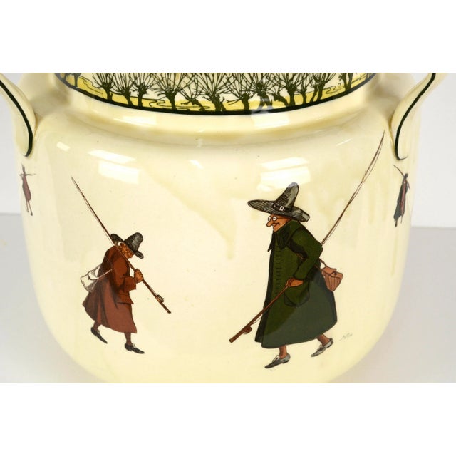 Royal Doulton Royal Doulton Isaac Walton Series Ware Jardiniere by Charles Noke, Signed For Sale - Image 4 of 13