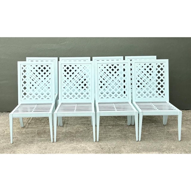 Vintage McKinnon and Harris Trellis Dining Chairs - Set of Eight For Sale - Image 12 of 13