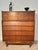 Mid-Century Modern Vintage Walnut Louver Drawer Tallboy For Sale - Image 3 of 7