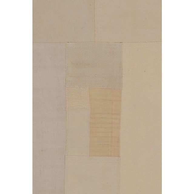 Rug & Kilim Vintage Anatolian Patchwork Rug With Neutral Design in Beige & Gold - Rug & Kilim For Sale - Image 4 of 10