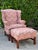 Vintage American Flamestitch Wingback Chair + Ottoman For Sale In Naples, FL - Image 6 of 11