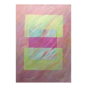 Chris Hicks "Series A-4" Hand Signed Fine Art Original Mixed Media Monoprint