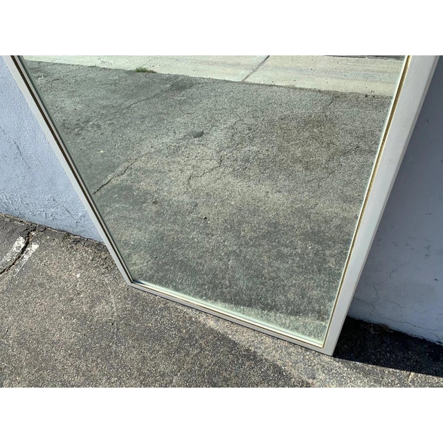 Vintage White Wall Mirror For Sale In Los Angeles - Image 6 of 10
