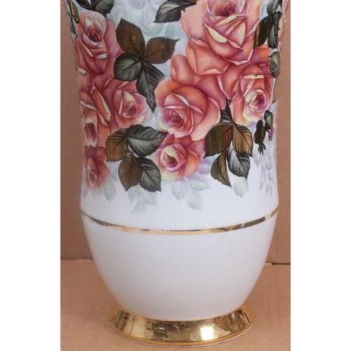 Riga porcelain factory. Porcelain, painting, gilding. Wase with defects. Height 41 cm, diameter 27.5 cm.