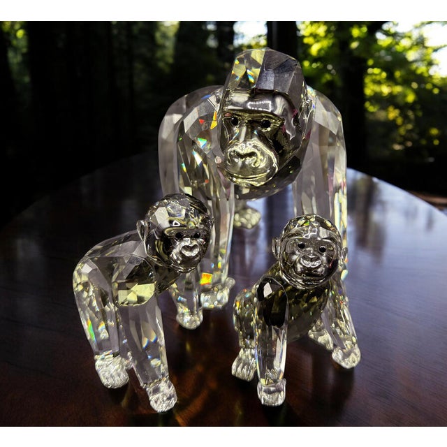 SCS Annual Edition 2009 Gorillas Family from Swarovski, Set of 3 For Sale - Image 6 of 18