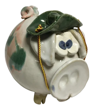 Vintage Pottery Piggy Bank