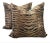 Luxe Animalia Velvet Tiger Pillows - a Pair For Sale