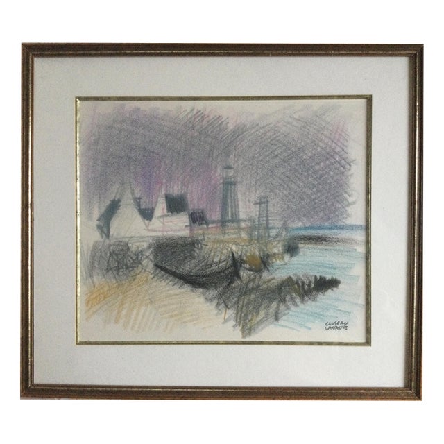 Jean Cluseau-Lanauve, Breton Landscape, 1980, Pastel For Sale