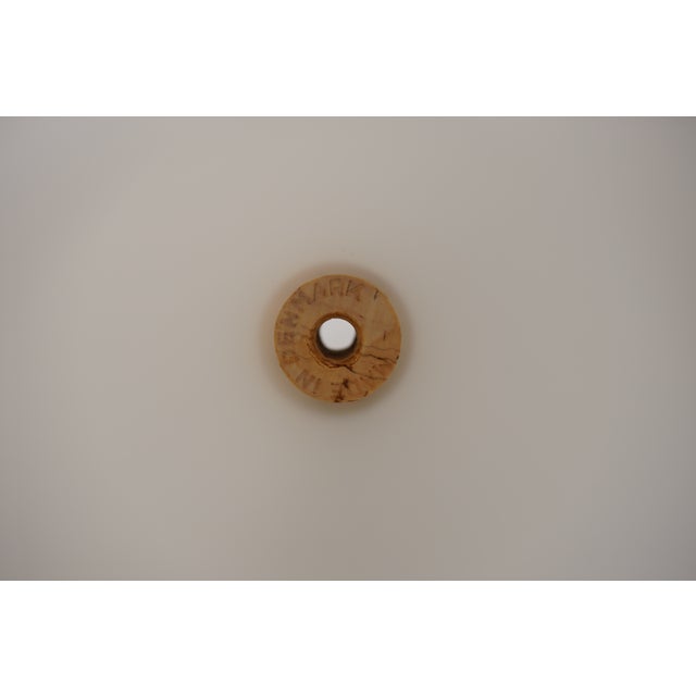Mid-Century Modern Danish Hanging Lamp in Opal Glass and Teak, 1960s For Sale - Image 6 of 13