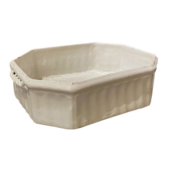 Ceramic French White Faience Dish For Sale - Image 7 of 7