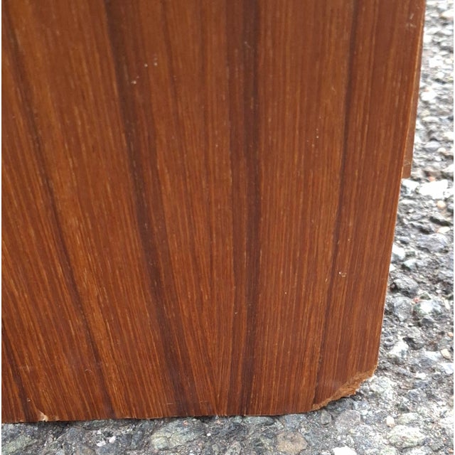 Brown Mid 20th Century Danish Modern Style Teak Low Bookcase For Sale - Image 8 of 9