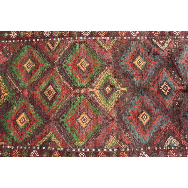 Antique Baluch Tribal Rug With All-Over Geometric in Colorful Design and Motifs 4'6 X 9'10 For Sale - Image 9 of 12
