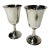Pair of Vintage Mid-Century Modern Sterling Silver Goblets For Sale