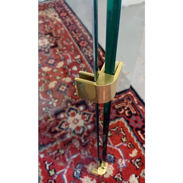 1980s Glass Double V-Base Dining/Conference Table, by Leon Rosen for Pace For Sale - Image 5 of 12