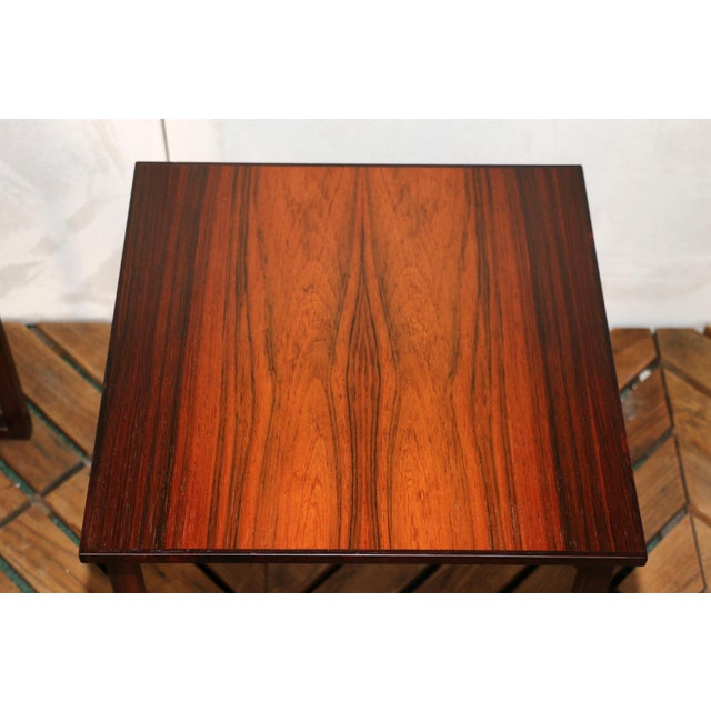 Pair of Vintage Rosewood Side Tables by Kai Kristiansen, Denmark, 1960s For Sale - Image 9 of 18