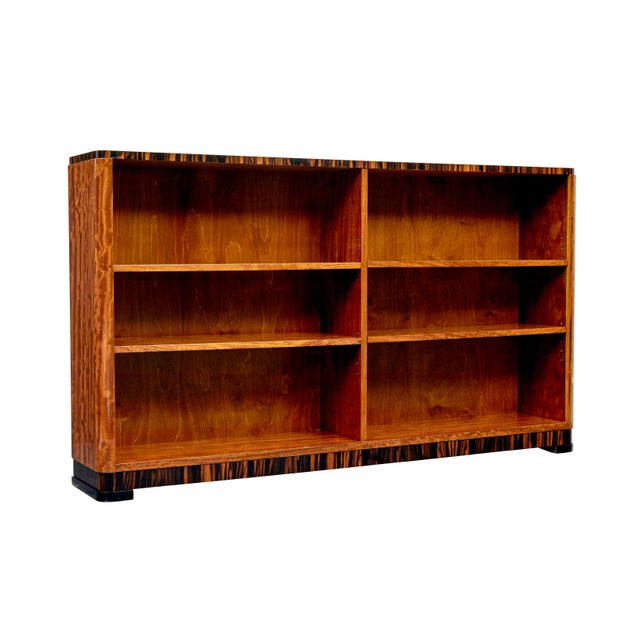 Mid-Century Scandinavian Teak and Zebrawood Low Open Bookcase, 1950 For Sale - Image 11 of 11