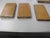 Scarce 6" x 3" x 3/4" Yellow tiles for decor use. One is marked with the Grueby logo. Very good condition. Set of thee...