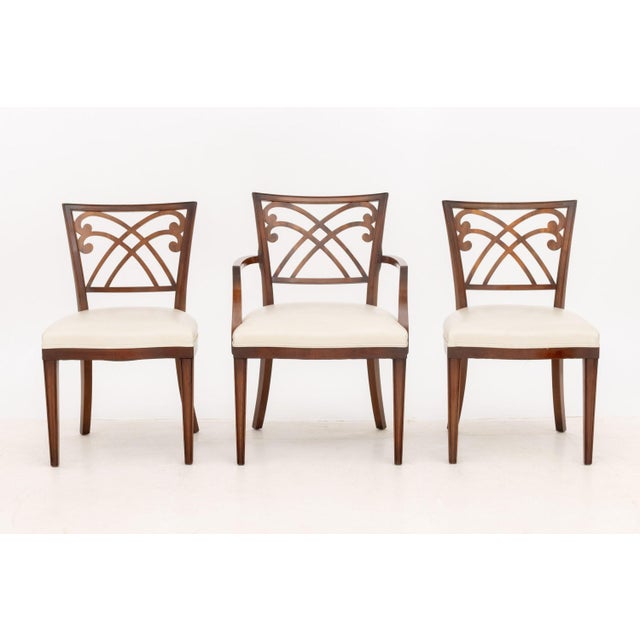 Set of Six Regency Style Mahogany Arm Chairs For Sale - Image 14 of 14