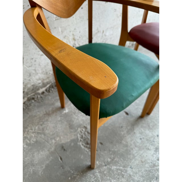 Heart Model Chairs by René-Jean Caillette, 1950s, Set of 6 For Sale - Image 11 of 17